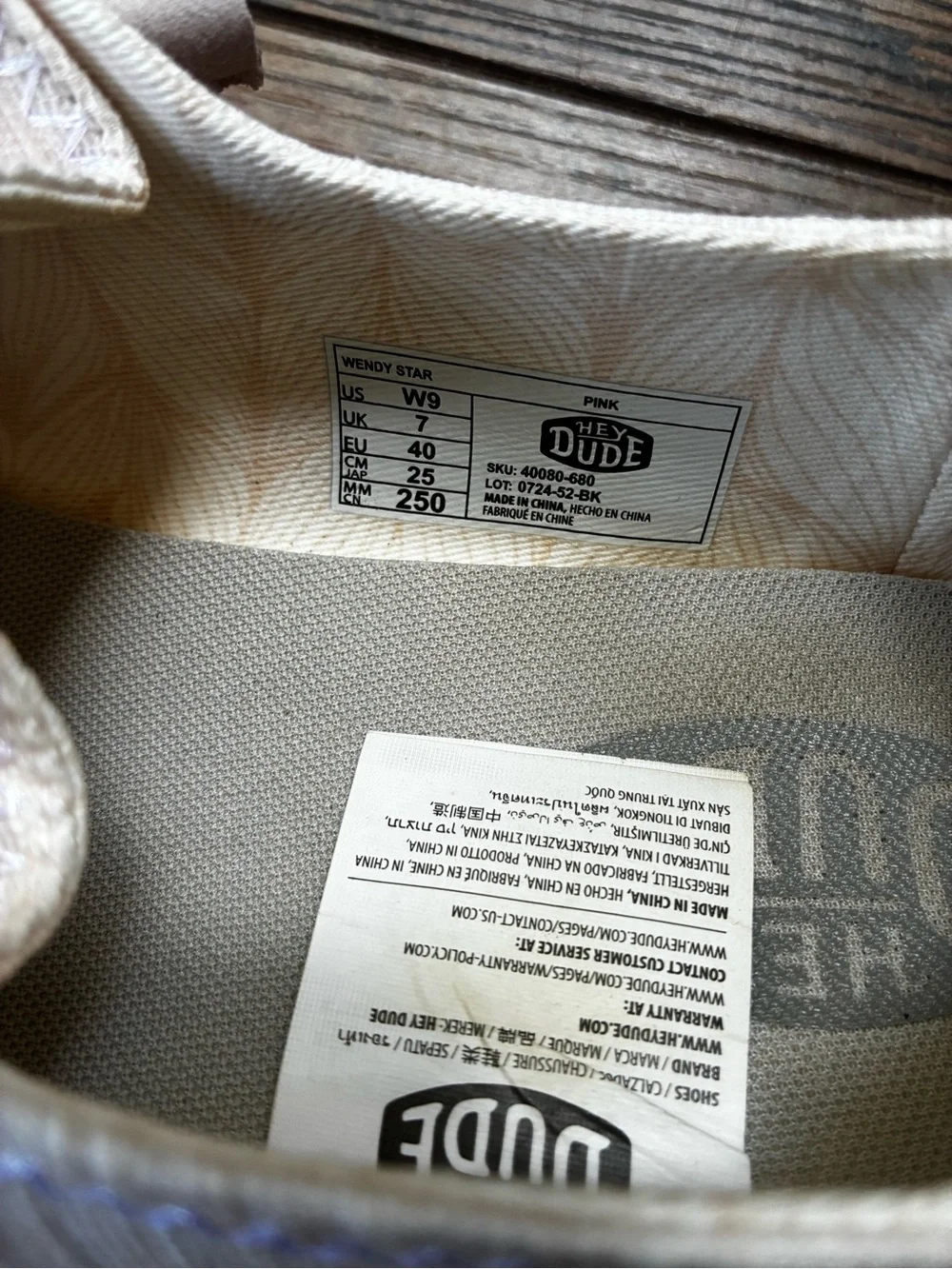 Hey Dude Wally Free Slip-On Shoes in Light Blush